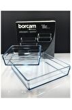 Paşabahçe Premium Borcam Seti Dikdörtgen Tepsi 159129 2400cc+4100cc