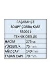Paşabahçe çorba sütlaç pudding kasesi - cam sunum kase 6 lı 530041