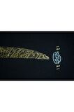 İslami Tablo 86X37 cm Hat Sanatı El Yazması Dekoratif Çerçeveli Elif Formunda Nazar Ayeti