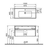 VitrA S50+ Lavabo Dolabı 100 cm Parlak Beyaz 54742