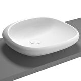 VitrA İstanbul Çanak lavabo 4520B403-0016 Dikdörtgen - 55x52 cm - armatür deliksiz - su taşma deliksiz - Clean - beyaz