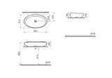 VitrA İstanbul 4446B470-0016 Çanak Lavabo, Oval, Siyah, 85x81 cm
