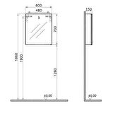 Vitra Classic Dolaplı Ayna 60 cm 56741