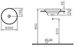VitrA Frame 5651B403-0016 Tezgah Üstü Yuvarlak Lavabo, VitrA Clean, 40 cm, Beyaz
