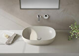 VitrA Outline 5995B420-0016 Oval Çanak Lavabo, 60 cm, Mat Bej