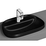 VitrA Frame 5696B483-0041 Armatür Bantlı Tezgah Üstü TV Lavabo, 57 cm, Mat Siyah