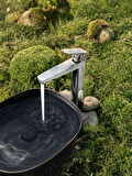 VitrA Plural 7810B483-0016 Kare Alçak Çanak Lavabo, VitrA Clean, 45 cm, Mat Siyah