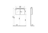 VitrA Sento 65890 Aydınlatmalı Dolaplı Ayna, Mat Fiyord Yeşili,100 cm