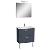 VitrA 66102 Mia Banyo Dolabı Seti Çekmeceli, Ayaklı, 70 cm, Antrasit