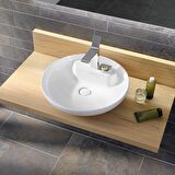 VitrA Memoria 5880B403-0563 VitrAClean Yuvarlak Çanak Lavabo,50cm, Beyaz
