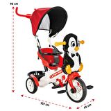 Pilsan Penguen Kontrollü Bisiklet 07-178 Tenteli 3 Tekerlekli Ebeveyn Kontrollü