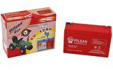 6 VOLT 12 AMPER AKÜLÜ ARABA AKÜSÜ 6 V 12A ORJİNAL PİLSAN AKÜ
