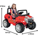 Pilsan Snappy Akülü Jeep 12v Kırmızı