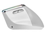 Trendstok INFINY V20LD Bluetooth5.0 + 2.4Ghz. RGB LED'li Şarjlı Kablosuz Ergonomik Dikey Vertical Mouse-BEYAZ