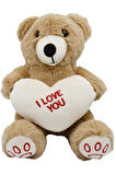 I Love You Yazılı Sevimli Peluş Ayı - 20 Cm