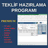 Premium Teklif Hazırlama Programı – Excel Tabanlı Lisanslı Yazılım (Dijital Teslim)
