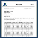 Premium Teklif Hazırlama Programı – Excel Tabanlı Lisanslı Yazılım (Dijital Teslim)