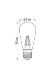 CT-4290 Uzun Fılament 8 Watt Rustik Led Ampul