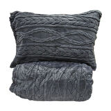 COMFORT YORGAN SETİ ÇİFT KİŞİLİK IVY ANTRASİT