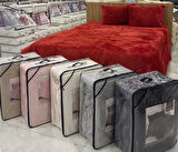 COMFORT YORGAN SETİ ÇİFT KİŞİLİK STRİPE ANTRASİT