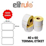 Elitrulo Barkod Etiketi 40x60 Termal - 1000 Adet