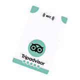 İngilizce NFC ve QR Kodlu Tripadvisor Yorum ve Puanlama Kartı