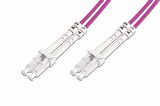 Digitus BC-FO-5LCLC-01/4 1 Mt LC-LC OM4 50/125 Duplex Multimode 3.0mm LSHZ Fiber Optik Patch Cord Kablo