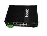 Beek BN-ISW-1082PG 8 Port Gigabit 2 Port SFP 1G 240W L2 Yönetilebilir PoE Endüstriyel Switch