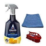 Astonish Tekstil Sprey Yüzey Temizleyici 750 ml & Temizlik Fırçası+Mikrofiber Bez 