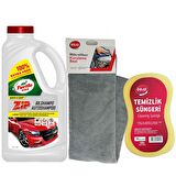 Turtle Wax Zip Wax Cilalı Oto Yıkama Şampuanı 60 Yıkama 1 L+ Yıkama Süngeri +  Kurulama Havlusu