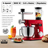 KINGPRO KSM4001 Damboo Mutfak Şefi Kırmızı