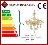 Eray Aydınlatma 6027-6 CAM KOL AVİZE