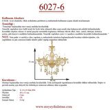 Eray Aydınlatma 6027-6 CAM KOL AVİZE