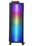 Taşınabilir 10 İnç 60w Tekerli Rgb Işıklı  Bluetooth Mikrofonlu Hoparlör Ndr-A1010S