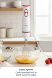 SHB-7530 Çok Fonksiyonlu El Blender Seti - Beyaz Kırmızı – Doğrayıcı & Çırpıcı Aparatlı