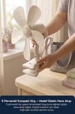 SF-7707 Klipsli Vantilatör 10W 5 Kanatlı Mini Fan Sessiz Taşınabilir Fan