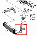 Mercedes Turbosarj Hortumu Sol C-Class W204 07>14 S204 07>14 - Ucpa 10h128119