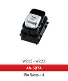 Unıversal Cam  Anahtarı>w213 - W222 - W238 Bagaj Açma - Siyah - 9051 - Mcar-An587a