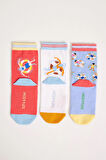 3 lü Paket Pool Party Erkek Çocuk Soket Çorap Desenli