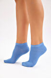 Kadın Pamuklu Patik Çorap Koyu Mavi
