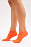 Kadın Pamuklu Patik Çorap Turuncu