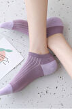 5'li Paket Kadın Step Çorap Lila