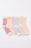 Bebek 5'li Soket Çorap Çok Renkli