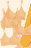 Kız Çocuk 5 li Paket Büstiyer İnce Askılı Nude