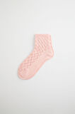 Kadın Premium Desenli Triko Soket Çorap Açık Pembe