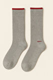 Erkek Relax Baskılı Soket Çorap Gri