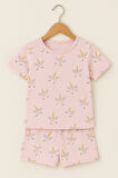 Kız Çocuk Unicorn Desenli Şortlu Pijama Takımı Açık Pembe