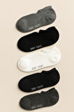 Unisex 5'li Basic Step Çorap Siyah Mix