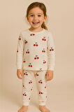 Kız Çocuk Kiraz Desenli Pijama Takımı