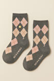 Kız Çocuk Ekoseli Soket Çorap 